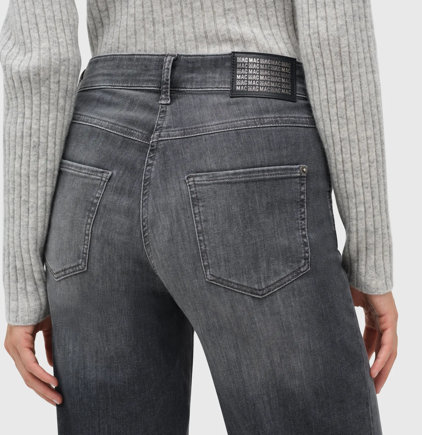 MAC Wide 5228-90-0387L jeans grå wide fit