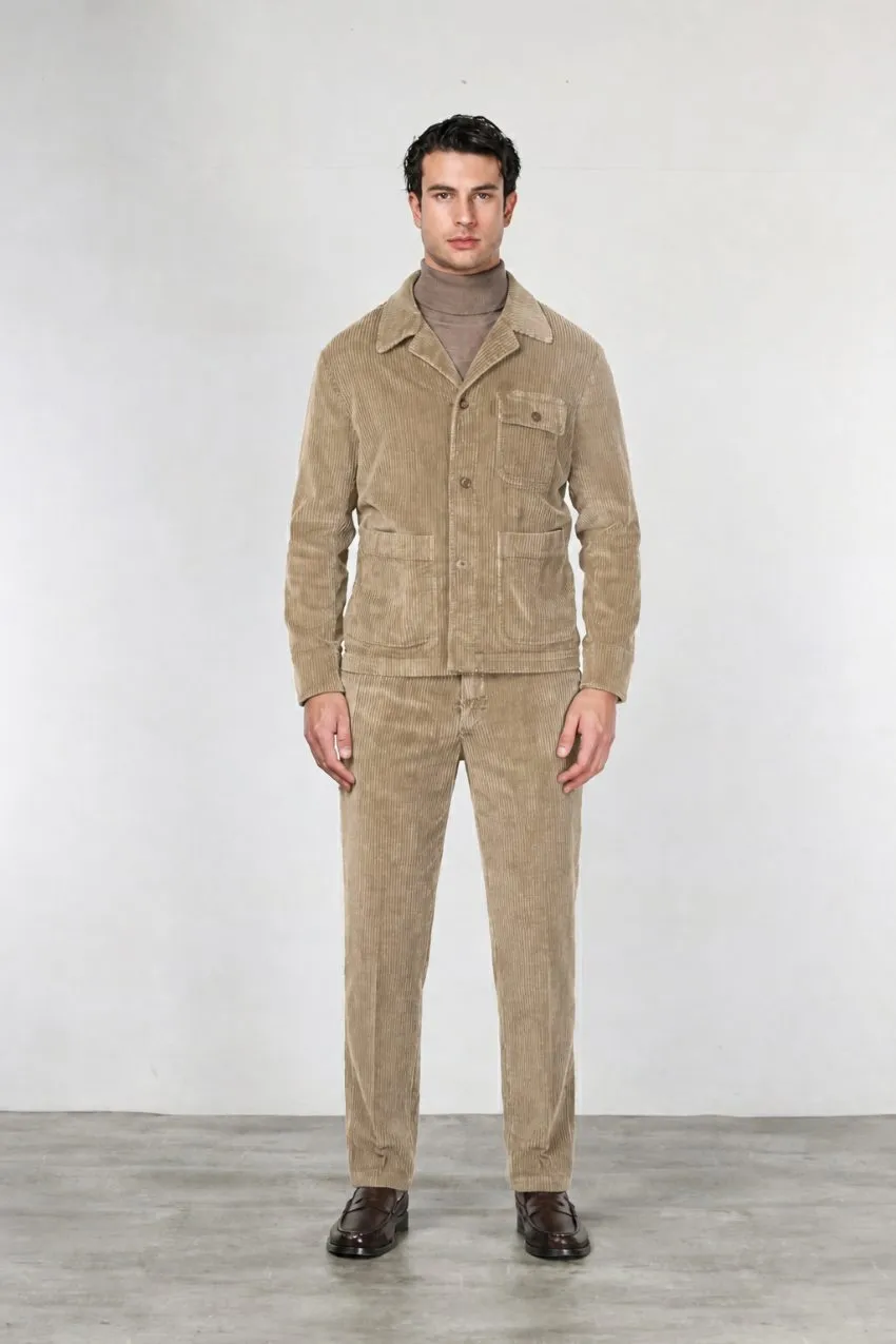 Mason's Work Jacket overshirt fløjl taupe
