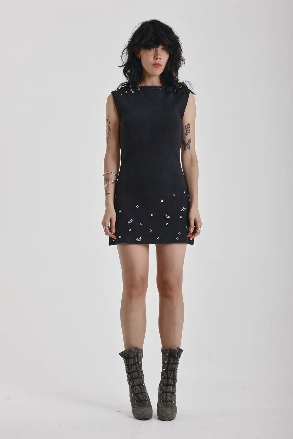 The Ragged Priest Jewel Black minikjole str. 10 sort