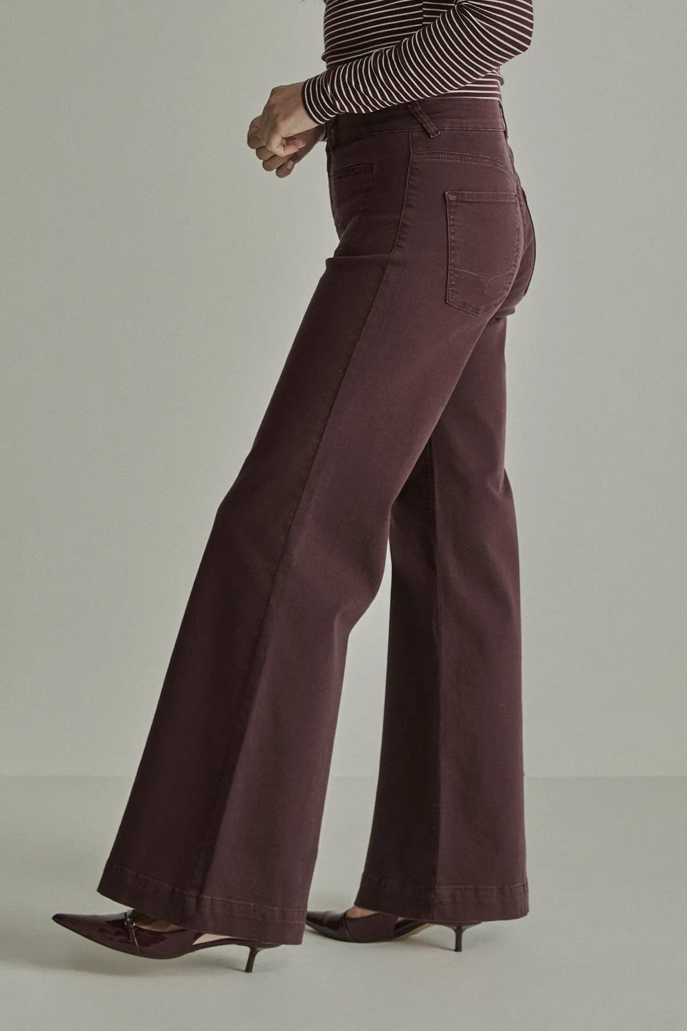 Para Mi Wonder Comfort Sharon bukser Burgundy Red flare