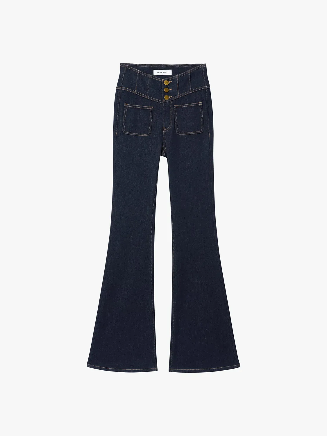 Miss Sixty Glenda Plus 5 flare jeans mørkeblå høj talje