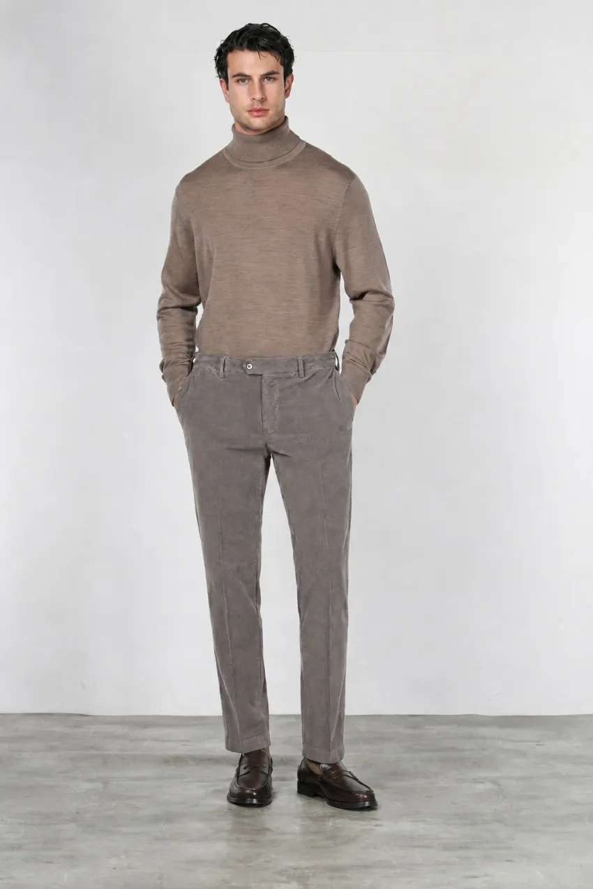 Mason's New York chinobukser grå fløjl regular fit
