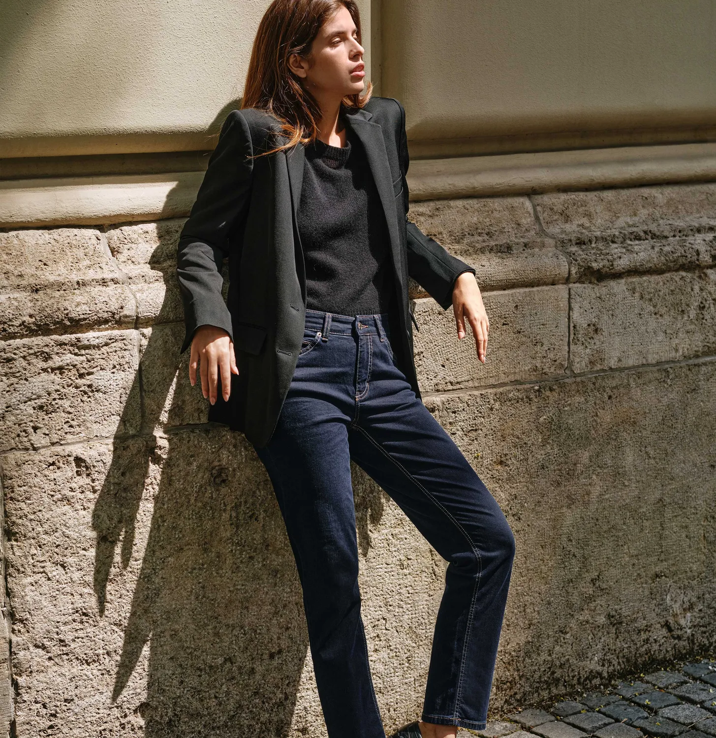MAC Melanie straight jeans mørkeblå Perfect Fit