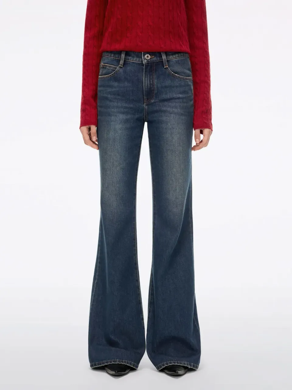 Miss Sixty Flare Jeans flare jeans mørkeblå fast denim