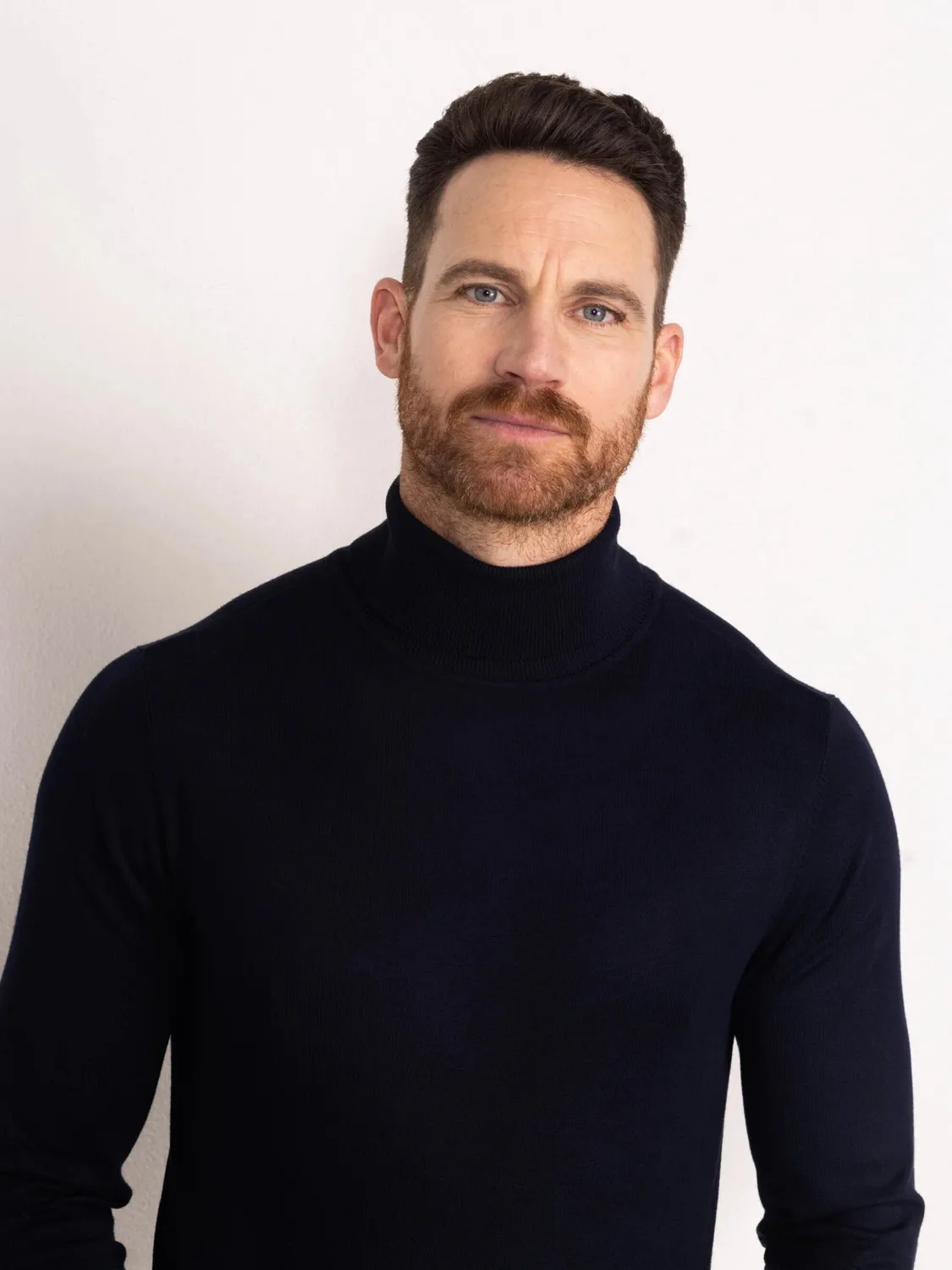 Petrol Industries Essential Coltrui rullekravesweater viskose navy