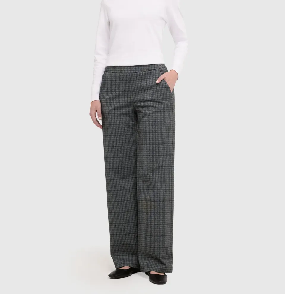 MAC Chiara 2177-00-0107 jerseybukser grå wide fit