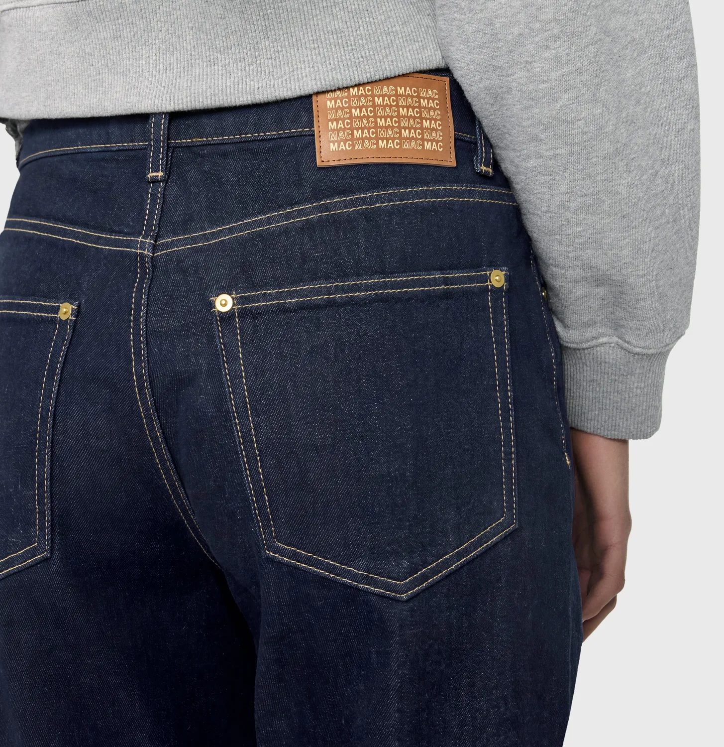 MAC Danni jeans mørkeblå barrel modal