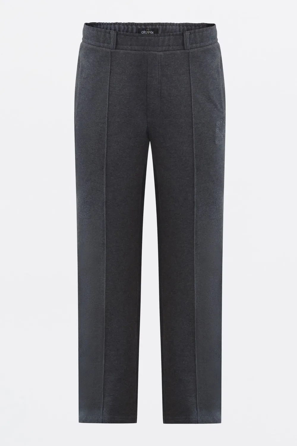 Organsk Tailored Jersey bukser mørkegrå regular