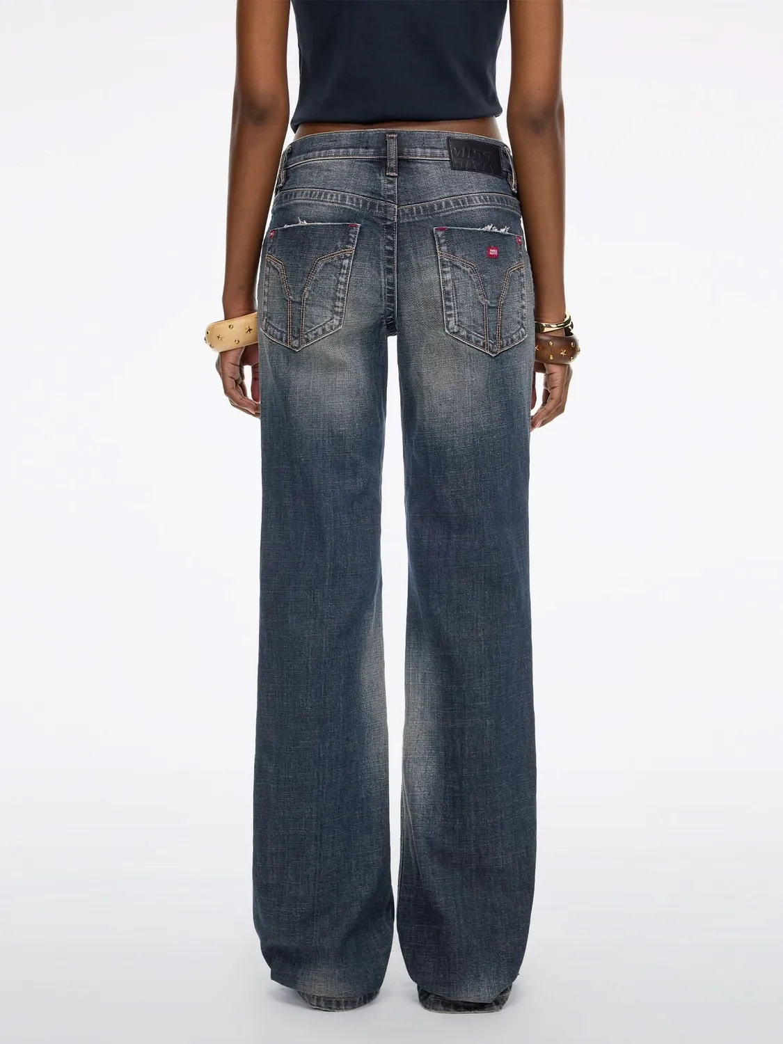Miss Sixty Tommy flare jeans vintage blå stretch