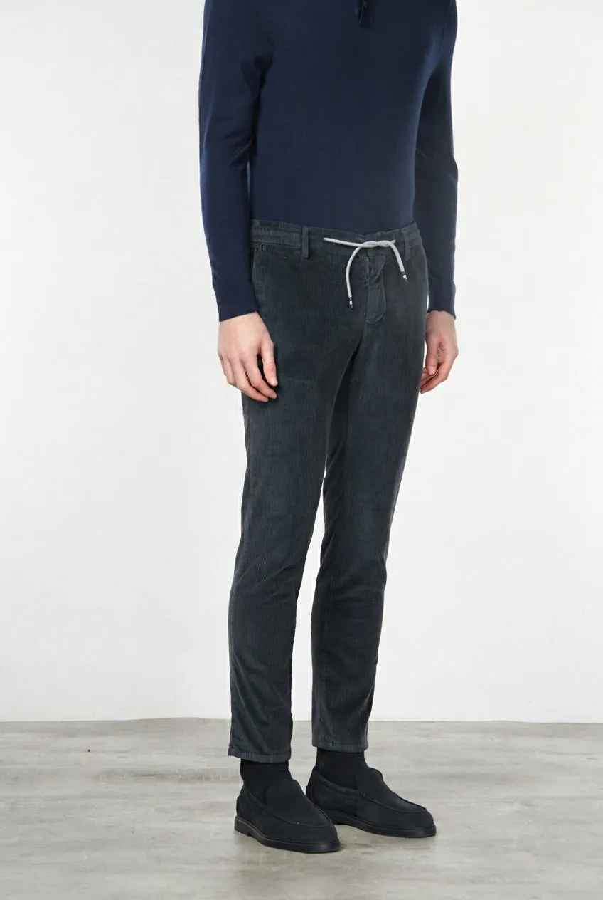 Mason's Milano Jogger chinobukser grå fløjl extra slim
