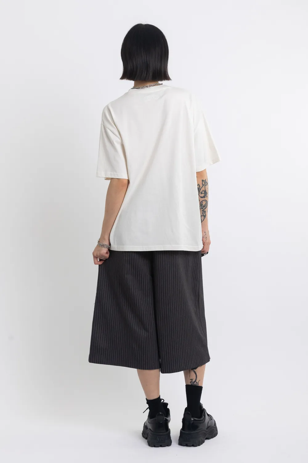THE RAGGED PRIEST Mantis oversized t-shirt hvid skeleton