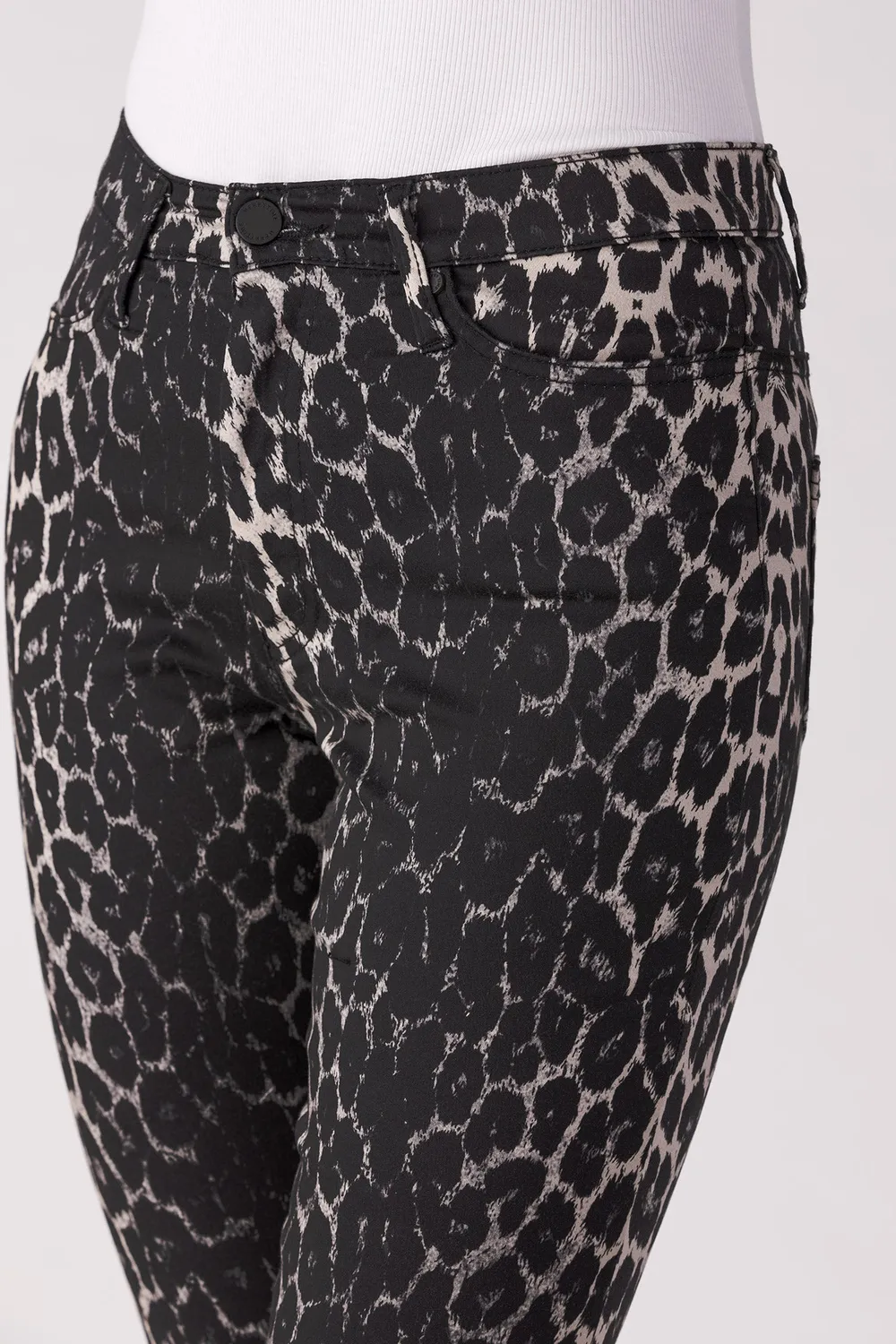Merrytime 15640-440-07 Super Slim Ankel jeans mørk leopard