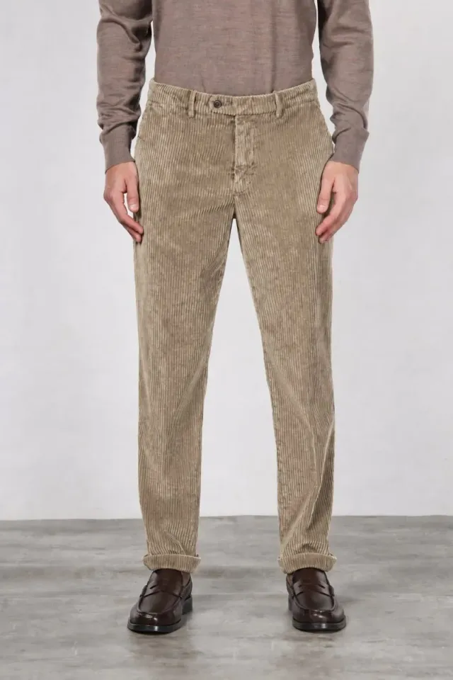 Mason's Paris chino bukser taupe fløjl carrot fit