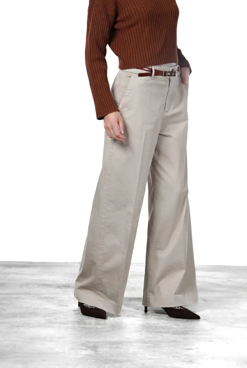 Mason's New York Wide chinos wide leg isblå
