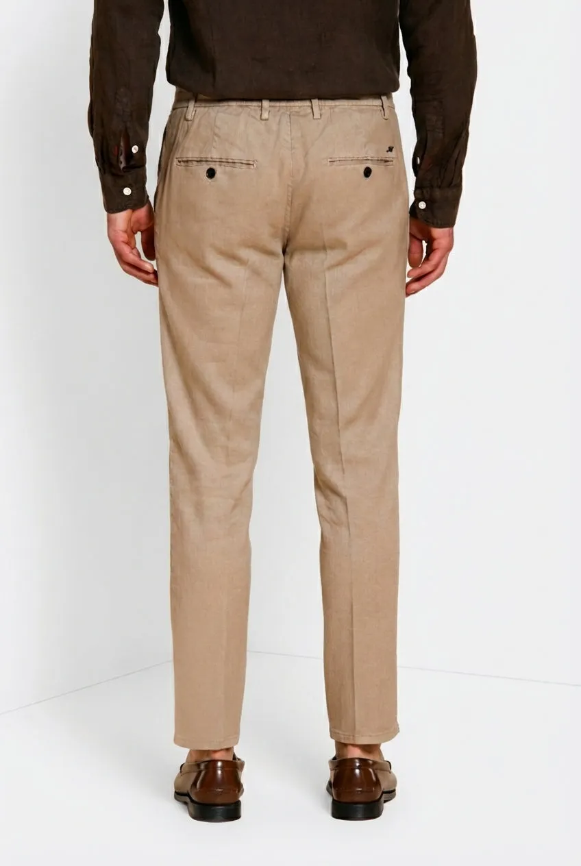 Mason's Milano Jogger chinobukser beige hør slim