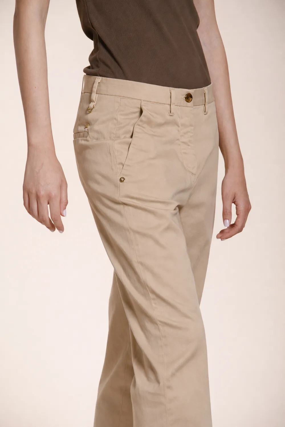 Mason's New York Carrot chinos latte stretch satin