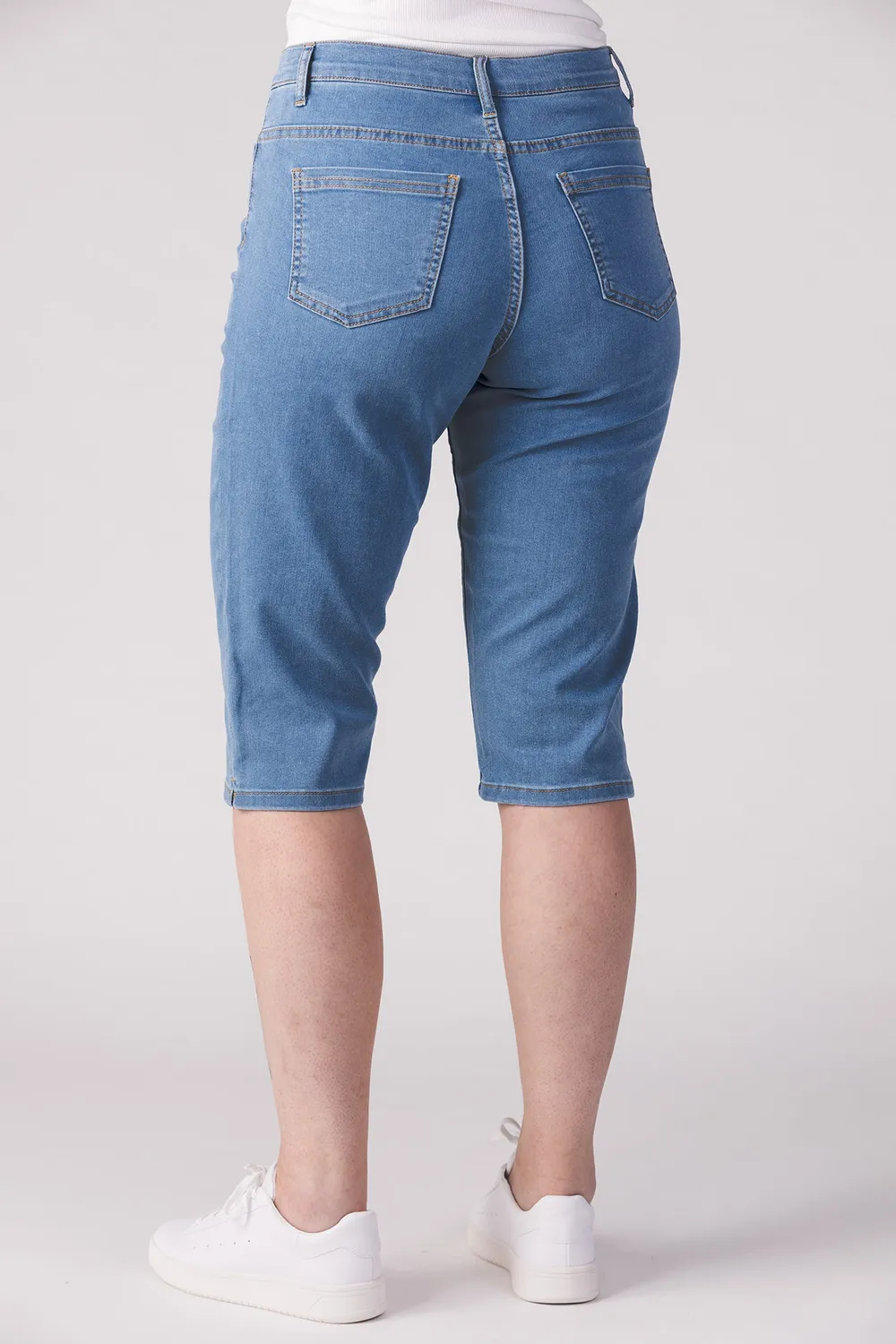 Merrytime 15661-432-20 Slim shorts lys denim stræk