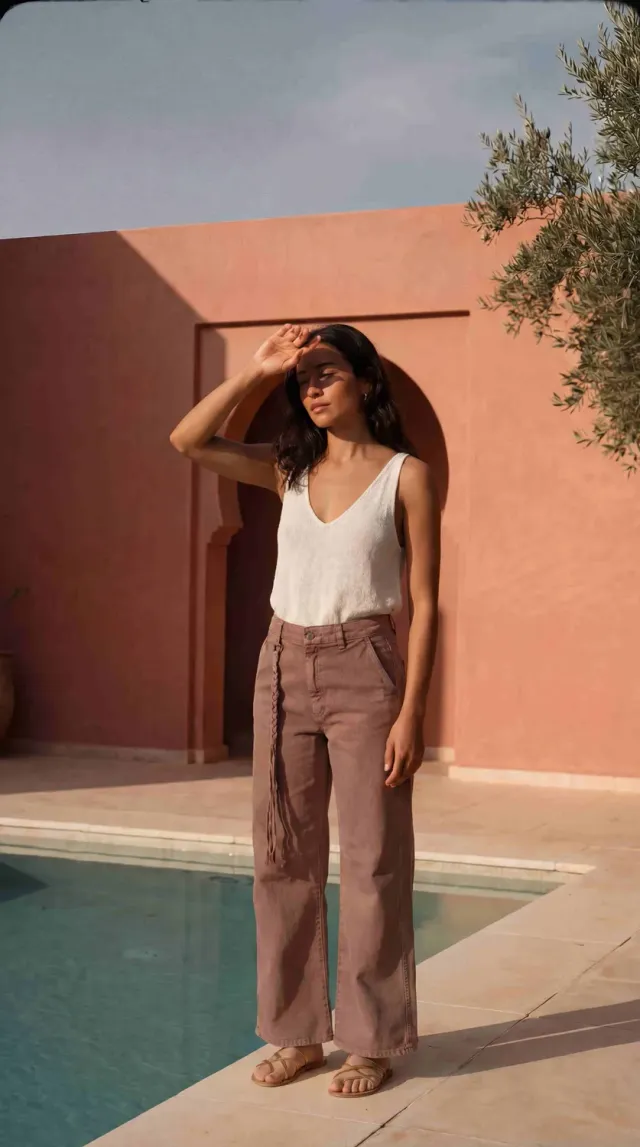 Mason's Valerie balloon jeans rosa stretch