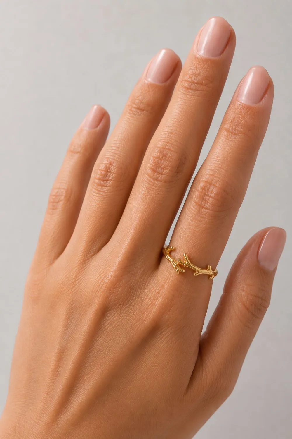 Organsk Golden Vines Ring ring guld justerbar