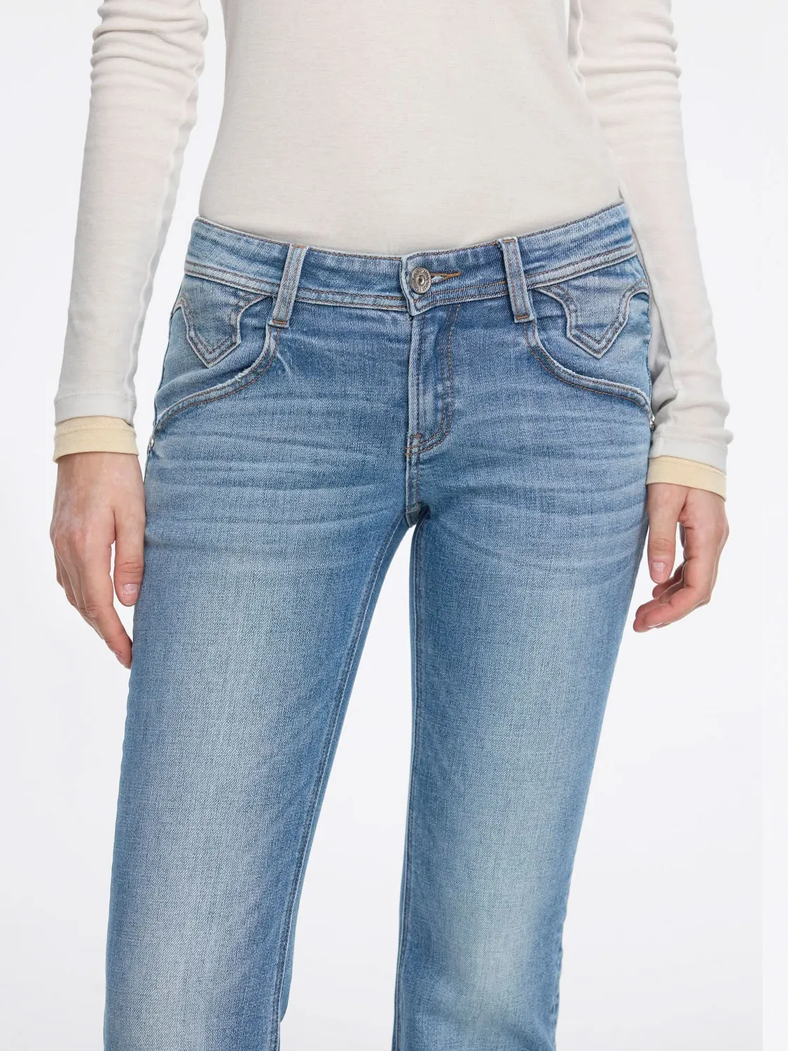 Miss Sixty Bella Low-Rise Flare jeans light blue
