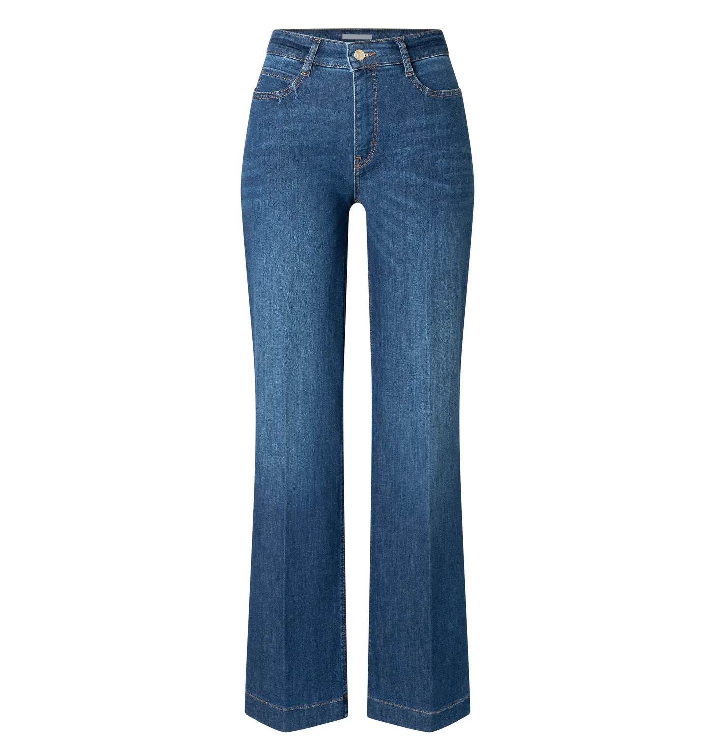 MAC Wide 5228-90-0387L wide jeans mørkeblå stretch