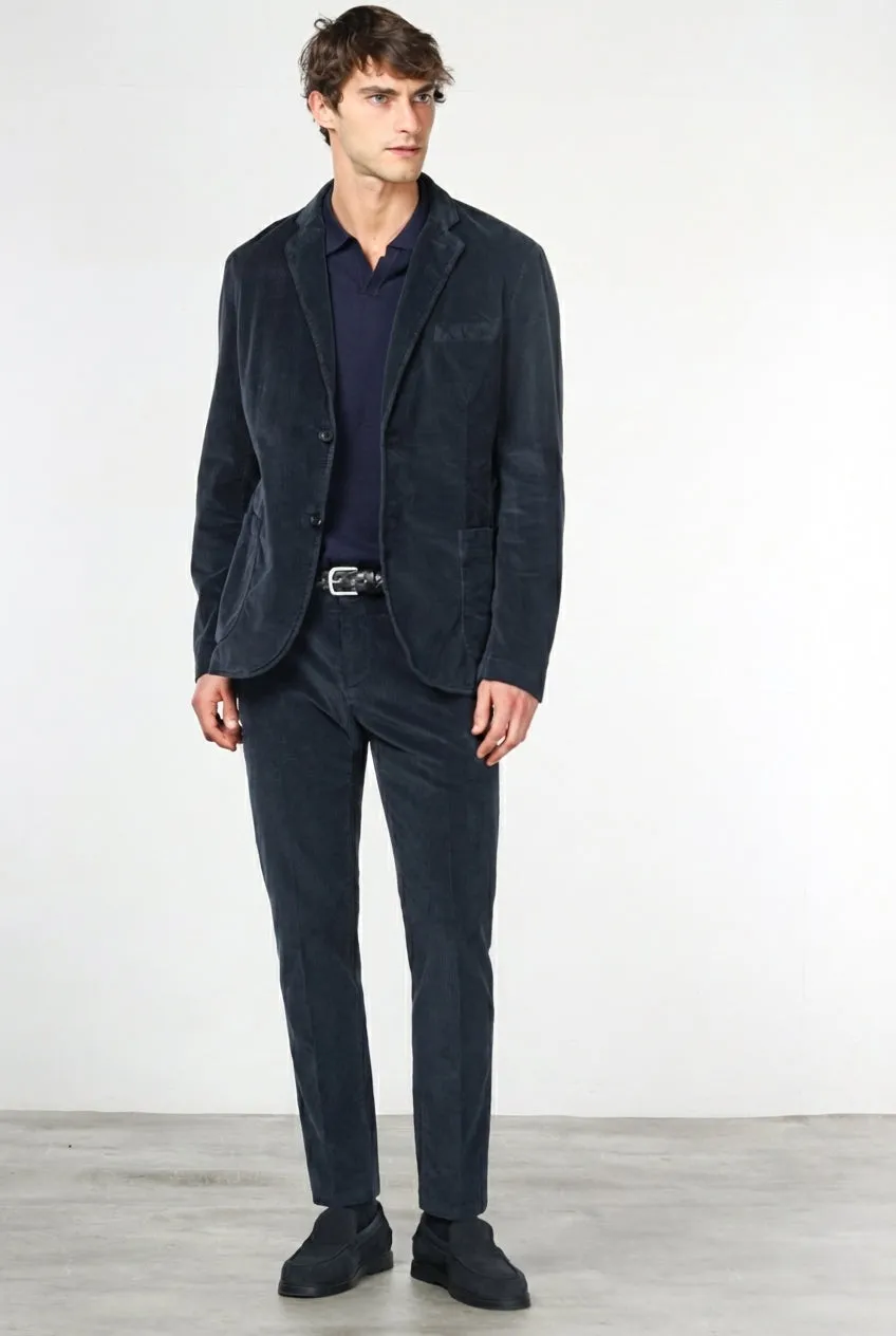 Mason's Tiziano blazer mørkeblå fløjl regular