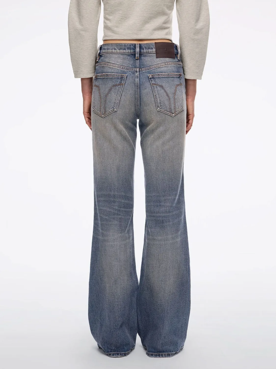 Miss Sixty Flare jeans nostalgisk blå slidte høj talje