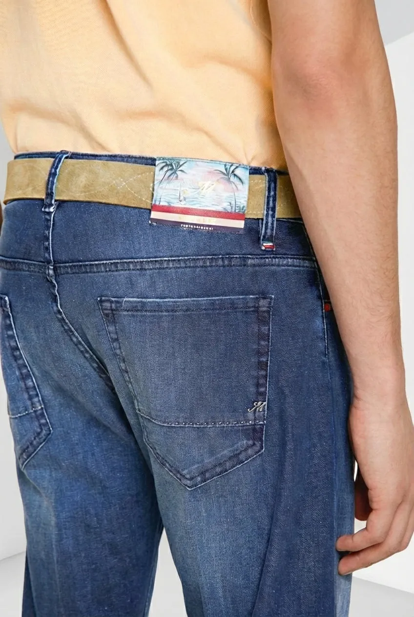 Mason's Harris Regular jeans navy Hawaii-print