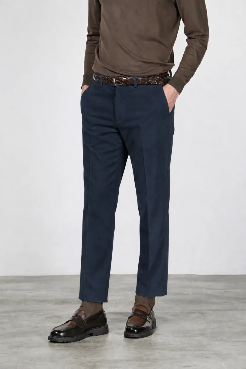 Mason's Paris chinos navy fløjl carrot fit