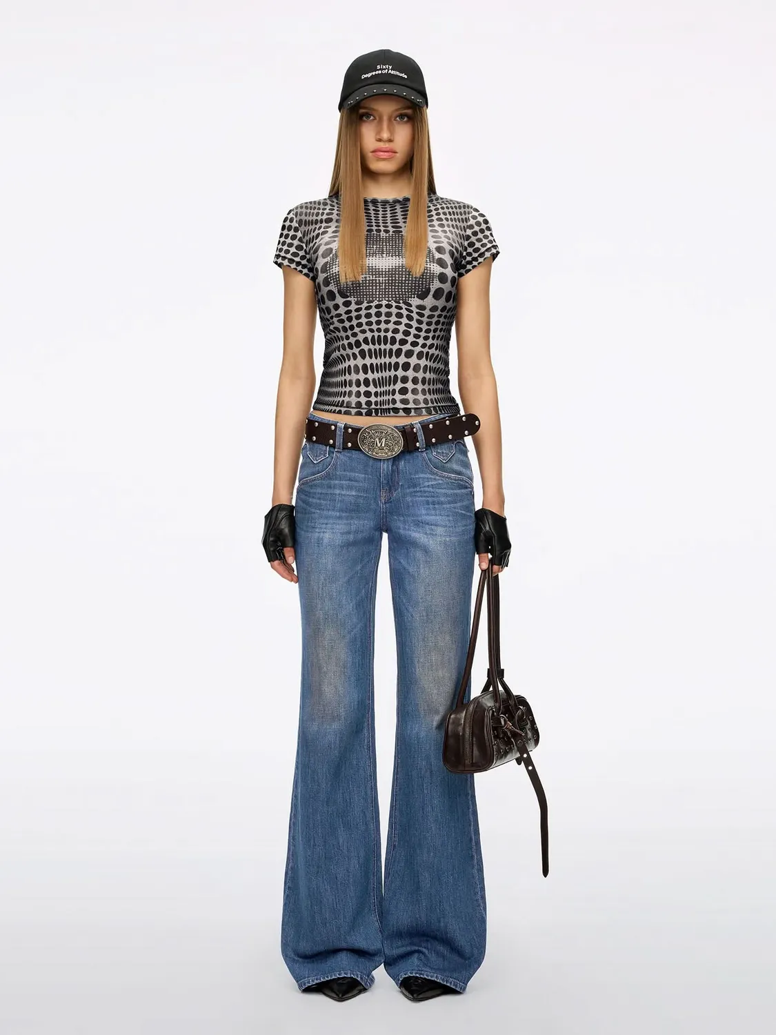 Miss Sixty Bella flare jeans mørkeblå slim-fit mellemtalje