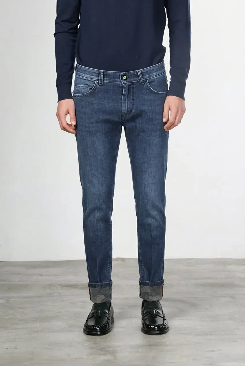 Mason's Harris 5-pocket jeans blå camouflage slim