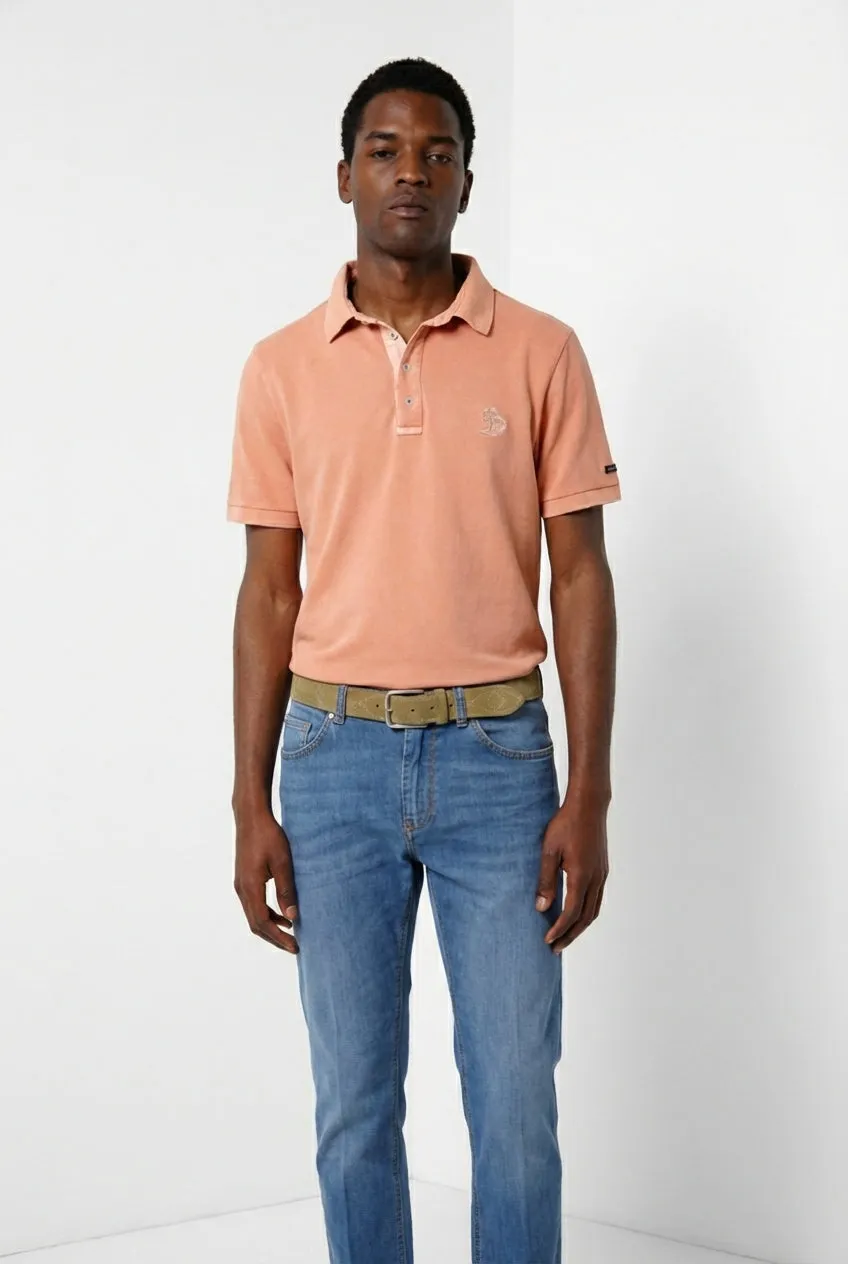 Mason's Leopardi Delamere poloshirt bark – bomuld