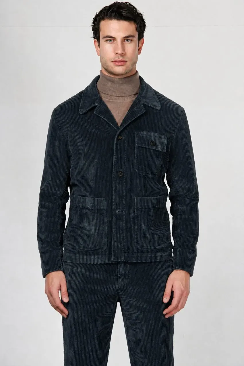 Mason's Work Jacket overshirt midnatsblå fløjl regular