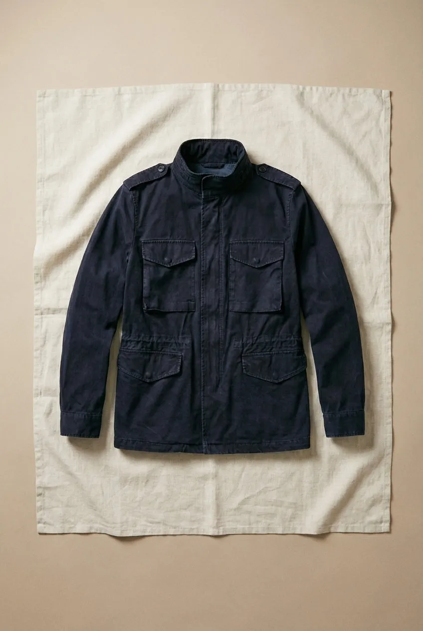 Mason's M74 field jacket natblå bomuldscanvas
