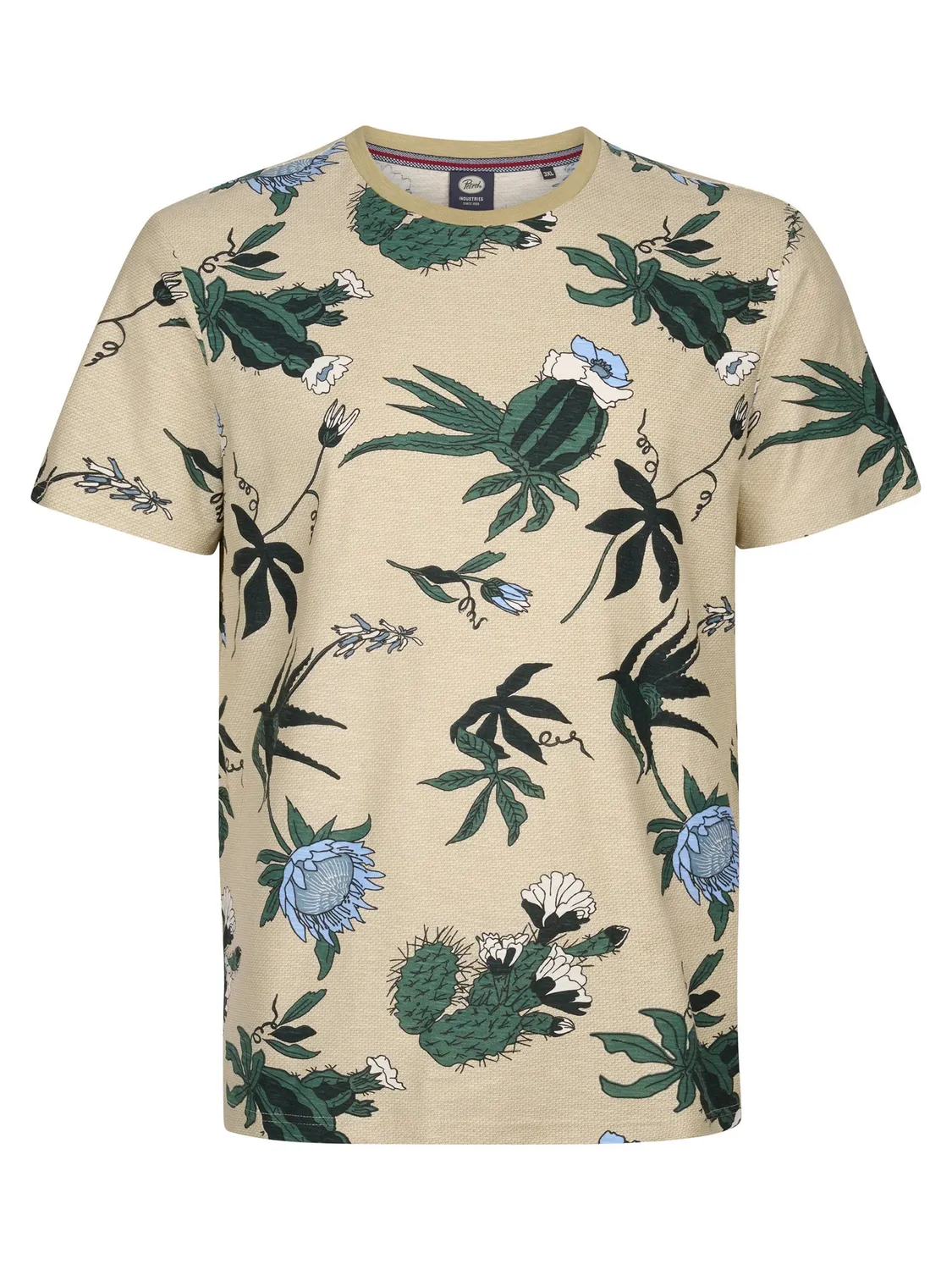 Petrol Industries ArenaGris plus size t-shirt light tan 4XL