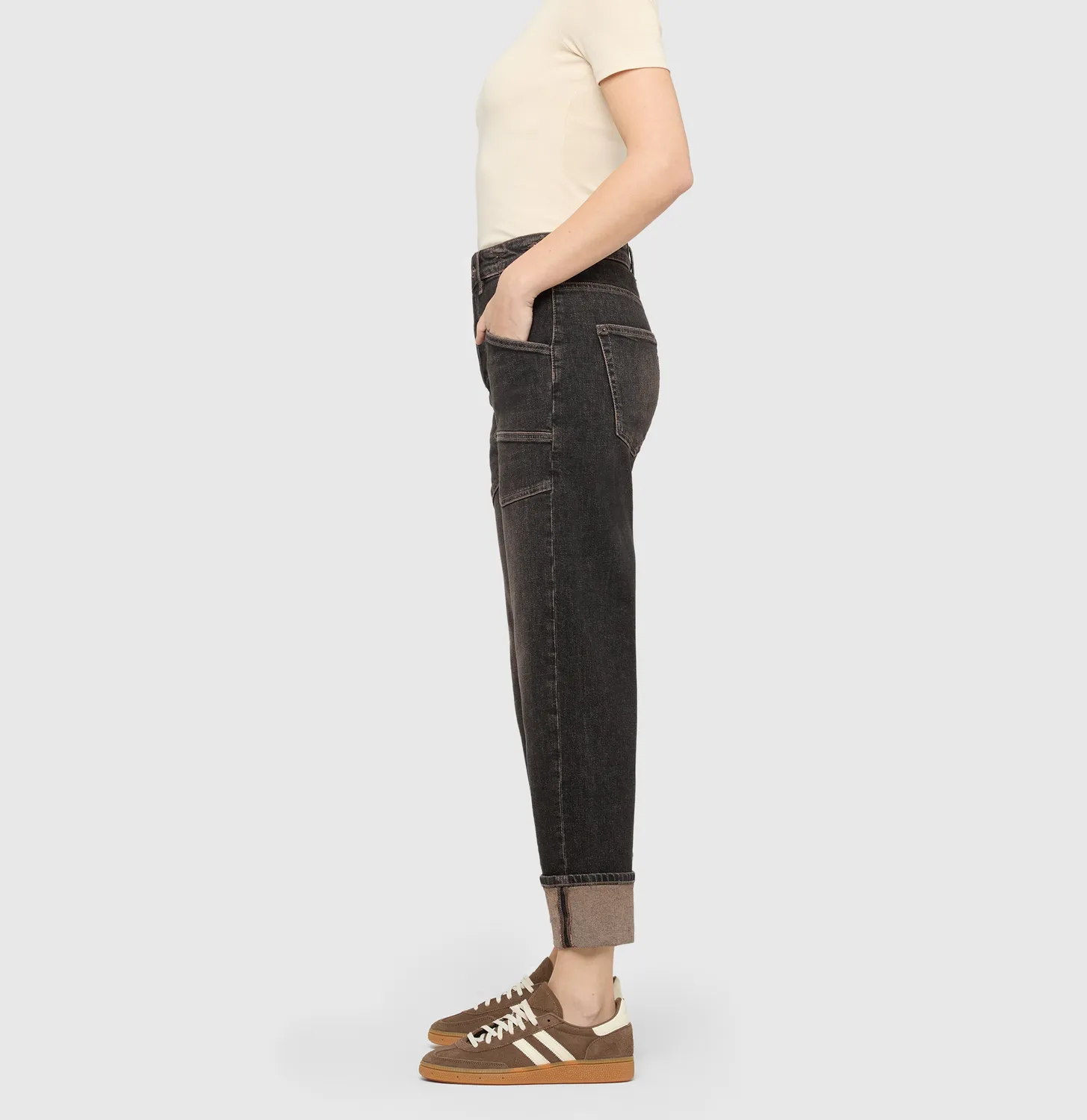 MAC Baggy 2321 straight jeans grå recycled stretch