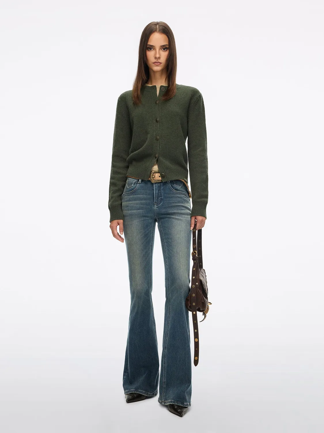 Miss Sixty Bella flare jeans medium blue varm fleece