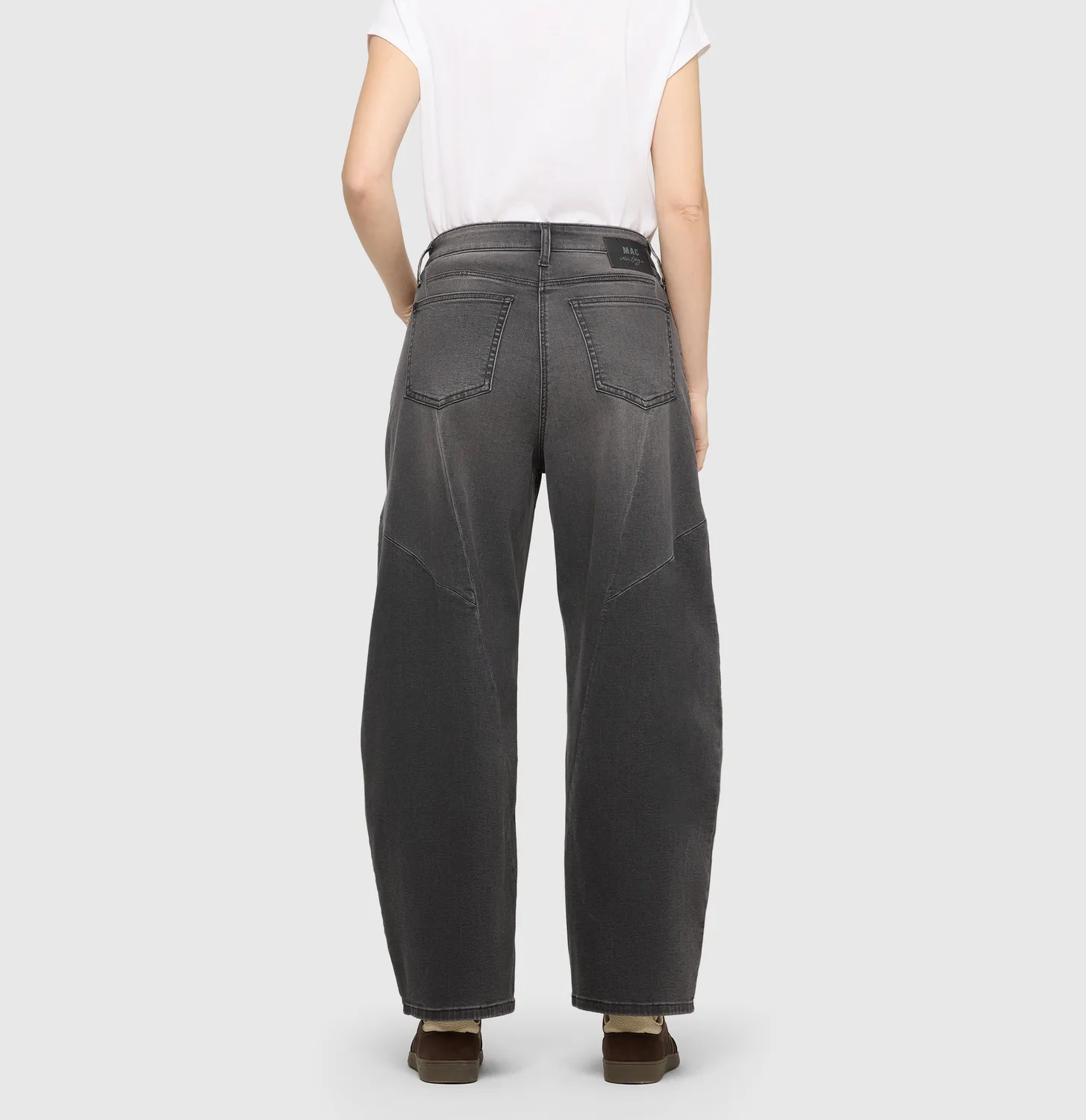 MAC Dakota Barrel 3159 barrel jeans grå høj talje