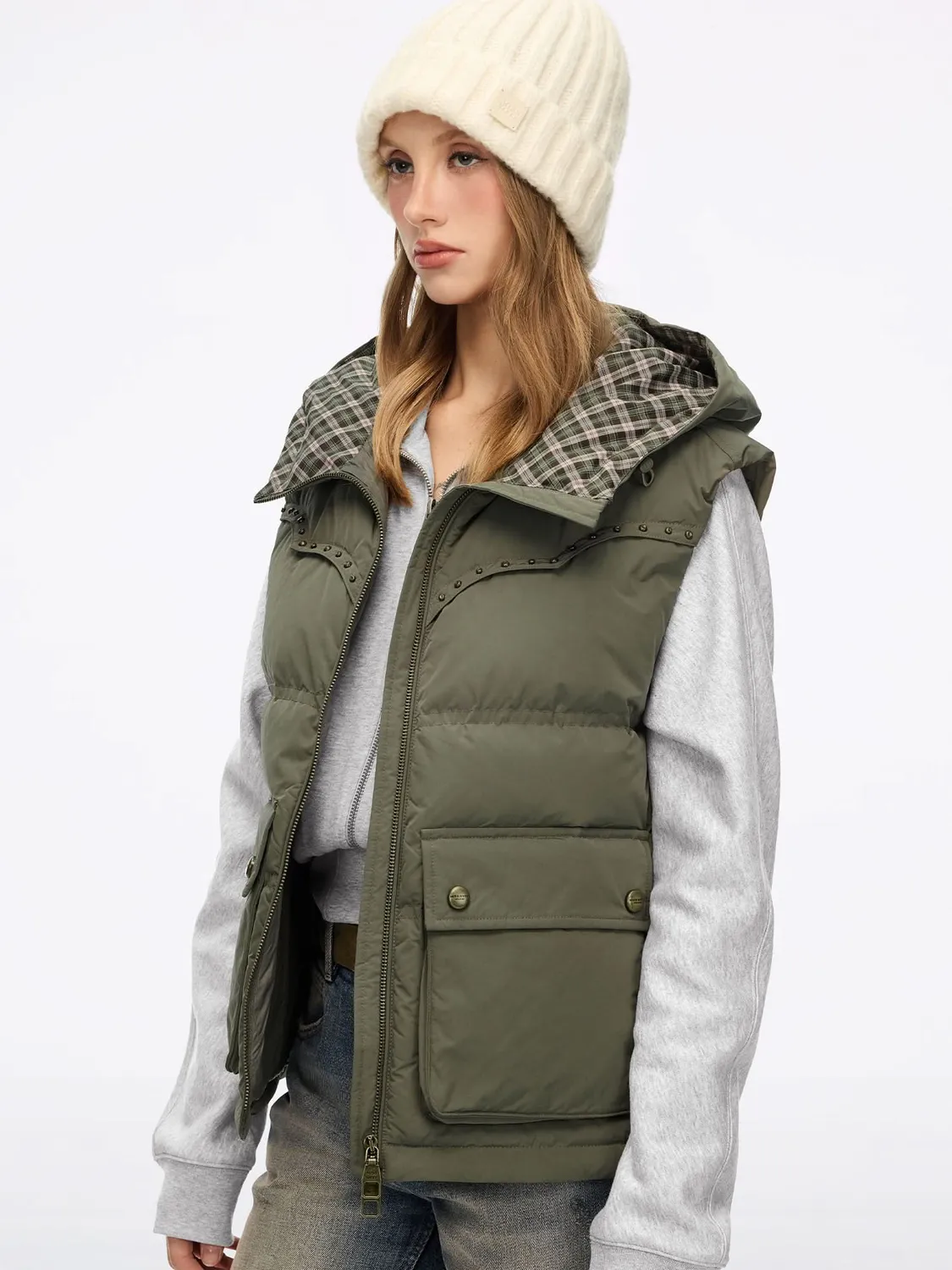 Miss Sixty dunvest puffer hvid dun 90% nitter