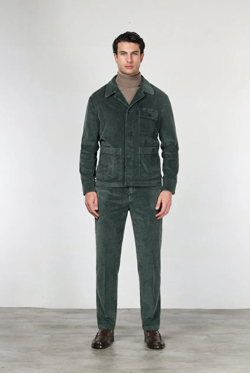 Mason's Work Jacket overshirt mørkegrøn fløjl
