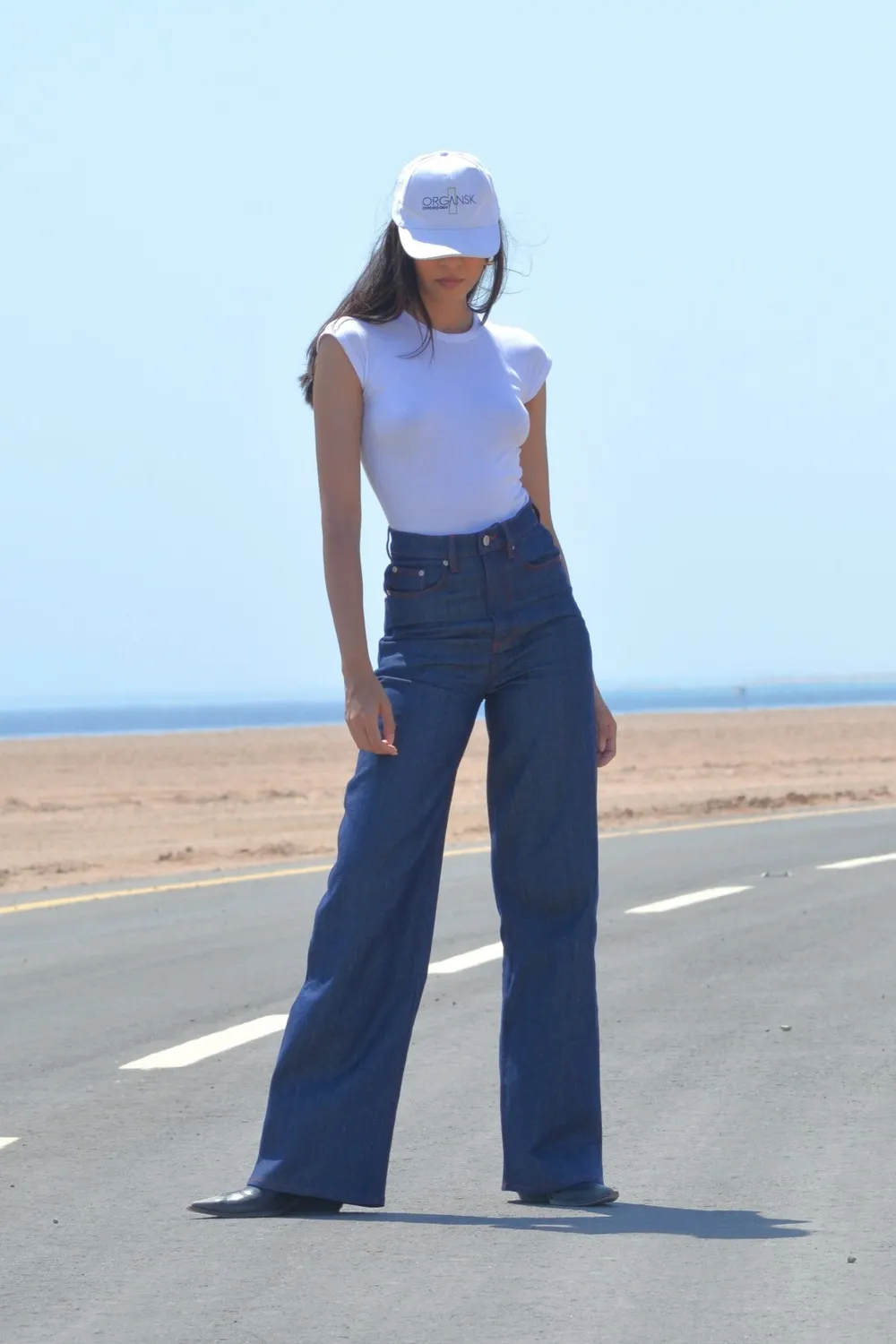 Organsk Wave Highrider jeans ultrahøj talje rå denim