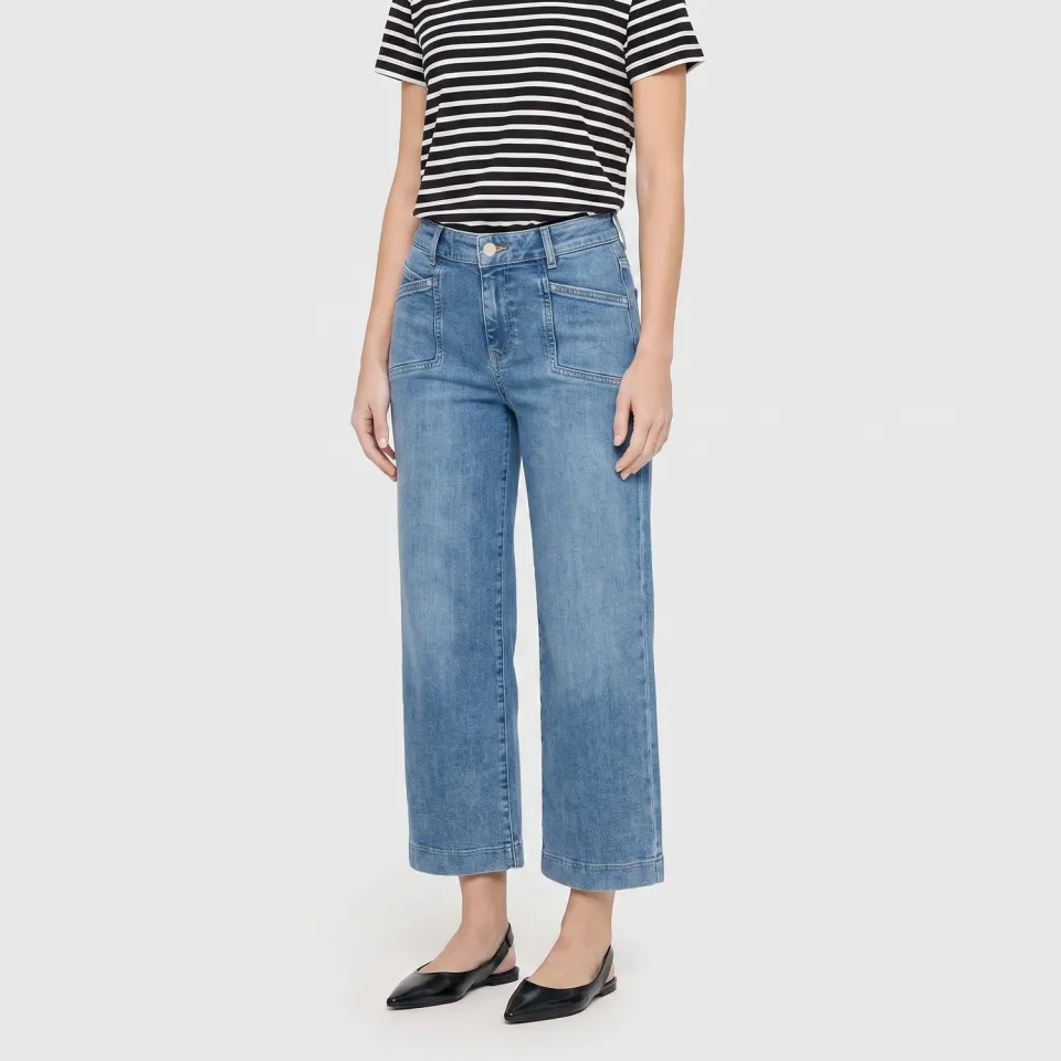 MAC Dream Culotte 5400 wide jeans lyseblå hyperstretch