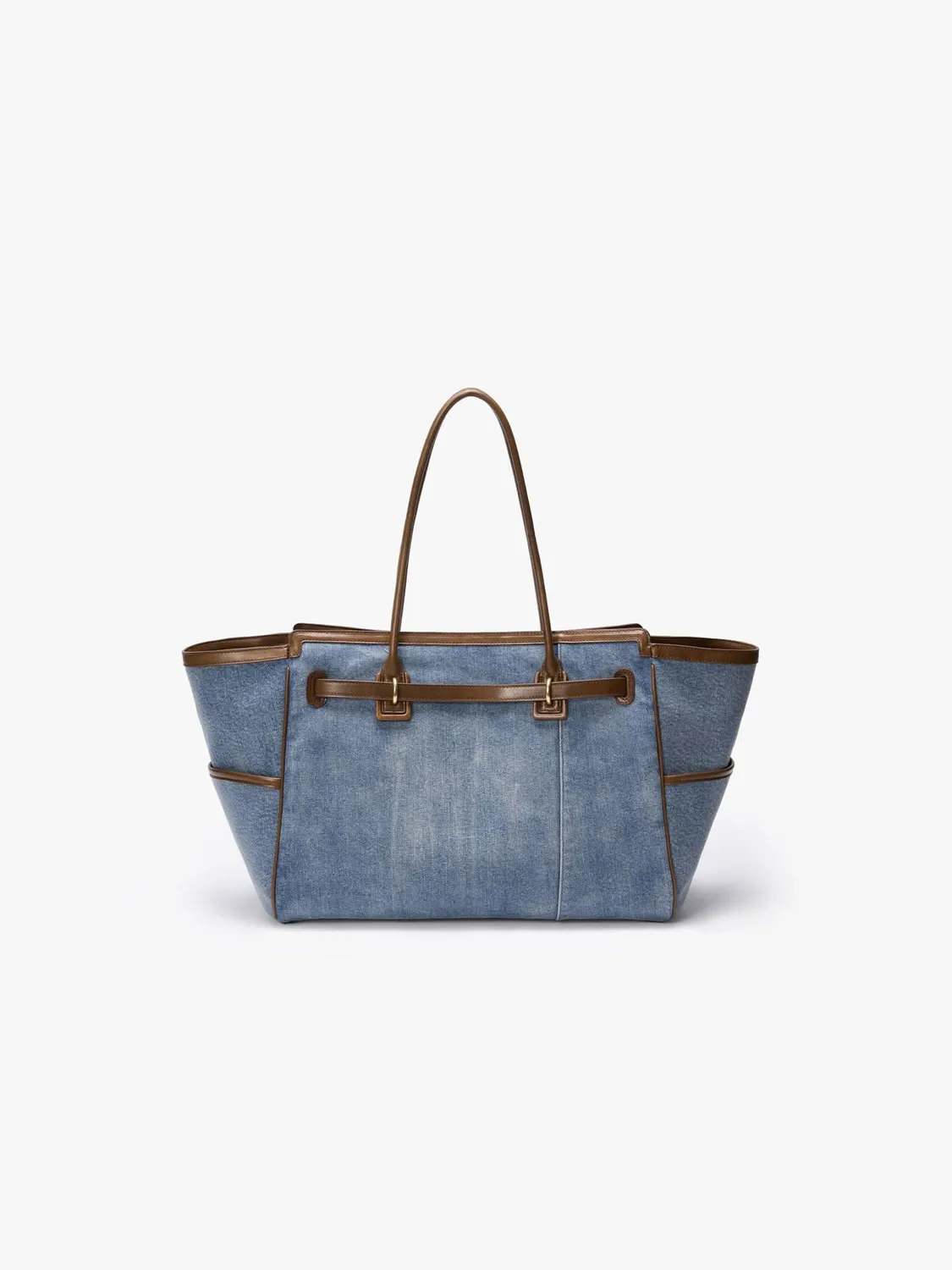 Miss Sixty tote bag blå denim patchwork læder