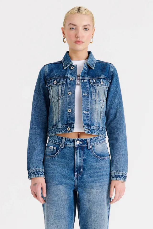 The Ragged Priest Trucker denimjakke 10 bleach blue