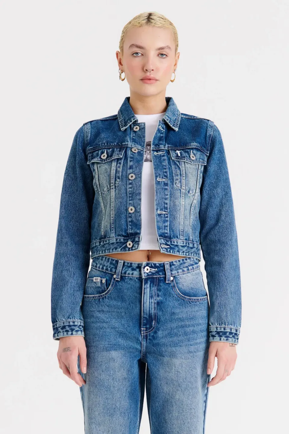 The Ragged Priest Trucker denimjakke 10 bleach blue