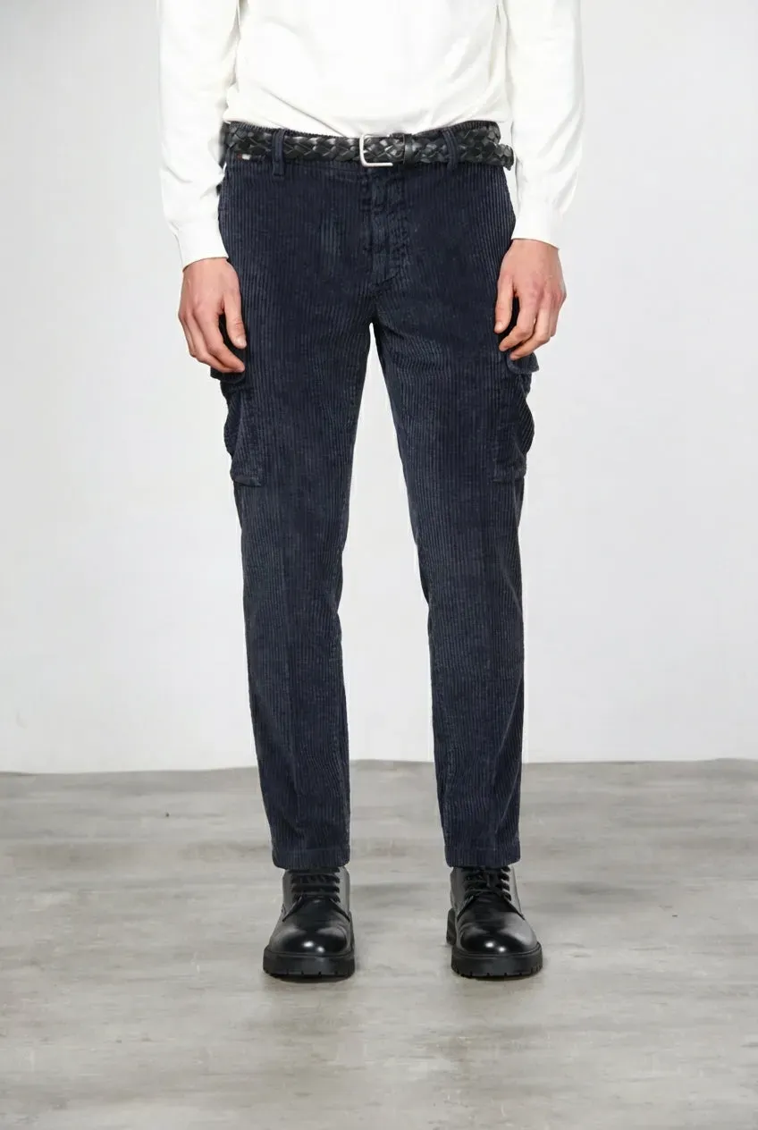 Mason's Chile cargo bukser midnatsblå velour regular