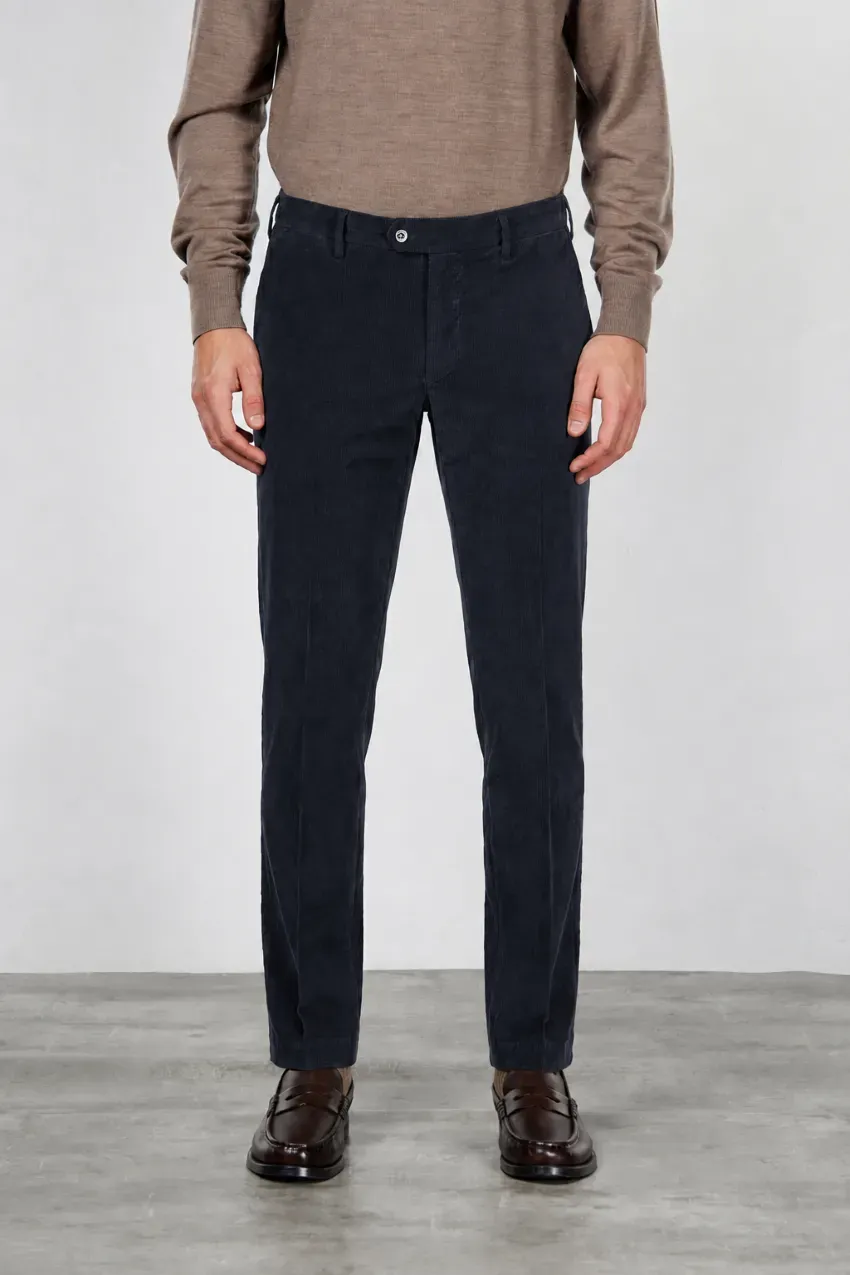 Mason's New York chino bukser navy fløjl regular fit