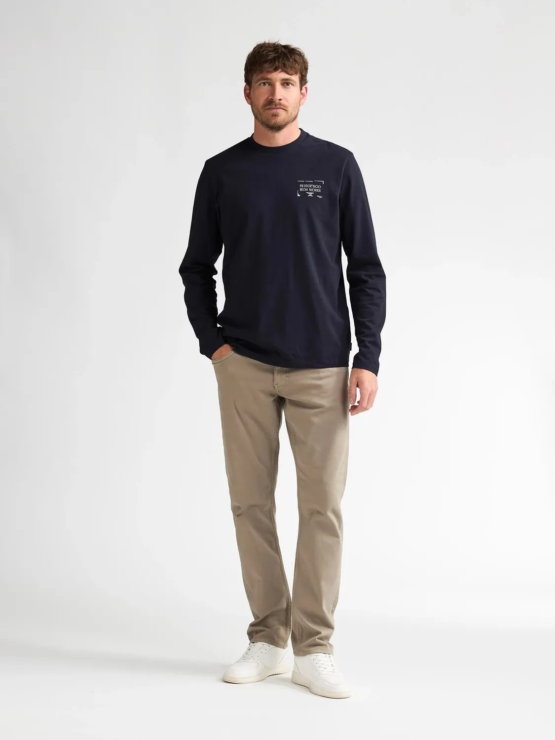 Petrol Industries Forgewall longsleeve Royal Navy herre