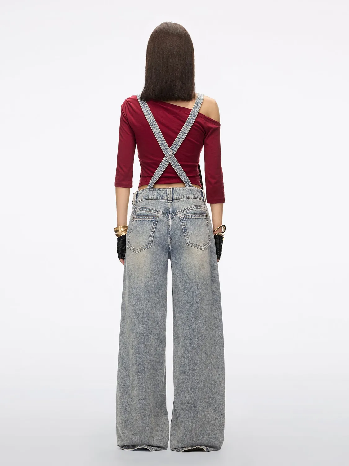 Miss Sixty Multi-Patch Denim buksedragt blå hamp