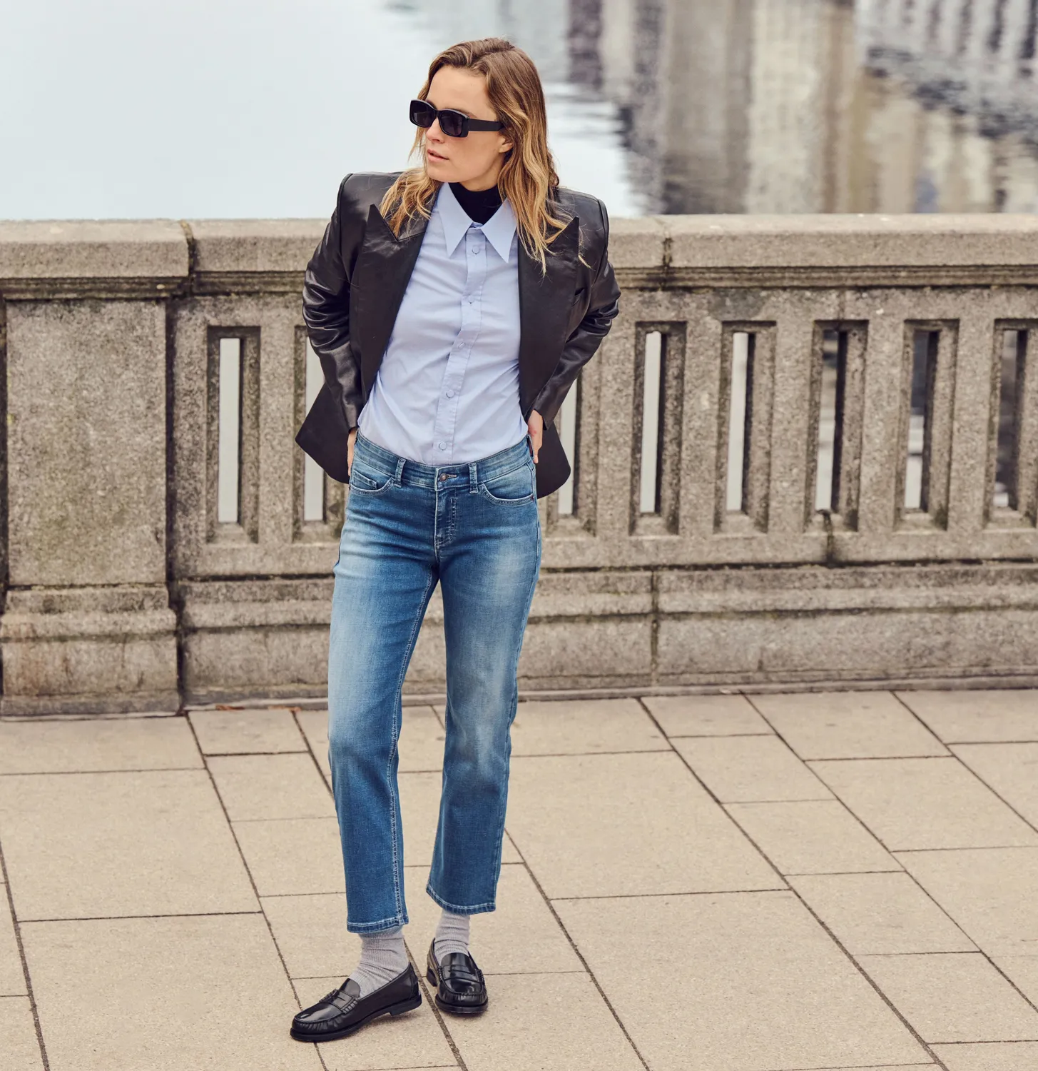 MAC Carrie 5954-90-0389L jeans mellemblå slim fit